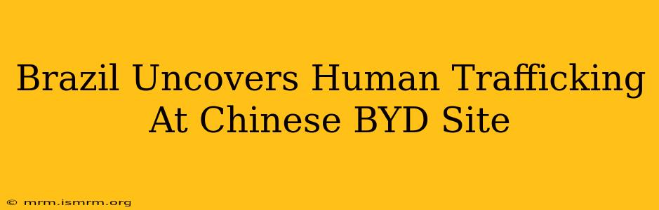 Brazil Uncovers Human Trafficking At Chinese BYD Site