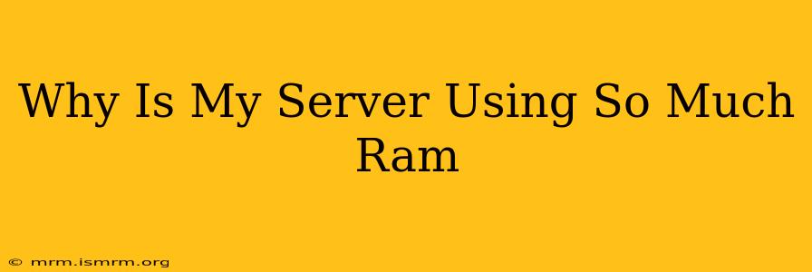 Why Is My Server Using So Much Ram